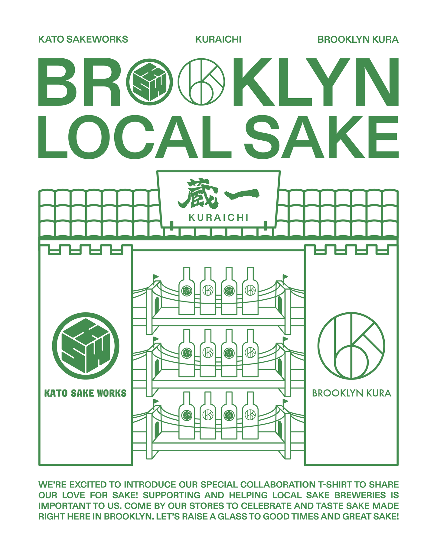 Kuraichi x Brooklyn Kura x Kato Sake Works T-Shirt